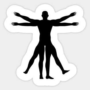 vitruvian man Sticker